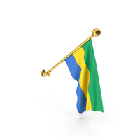 Gabon Wall Hanging Flag PNG & PSD Images