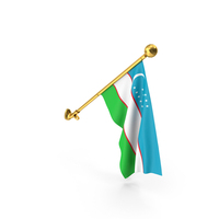 Uzbekistan Wall Hanging Flag PNG & PSD Images