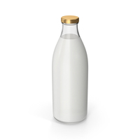 Milk Glass Bottle PNG & PSD Images