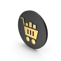 Black & Gold Shopping Icon PNG & PSD Images