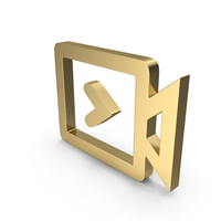 Gold Video Outline Icon PNG & PSD Images