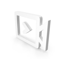 White Video Outline Icon PNG & PSD Images