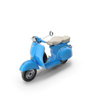 Classic Vespa 125 Scooter Blue PNG & PSD Images