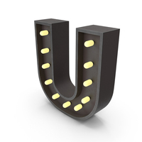 Bulb Letter U PNG & PSD Images