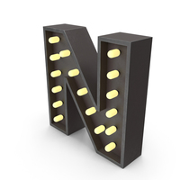Bulb Letter N PNG & PSD Images