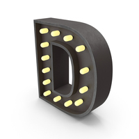 Bulb Letter D PNG & PSD Images
