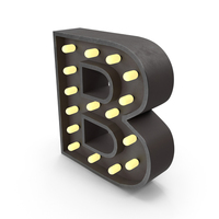 Bulb Letter B PNG & PSD Images