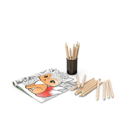Book And Pencils PNG & PSD Images