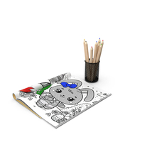 Painting Book And Pencil PNG & PSD Images