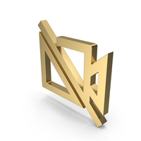 Gold No Video Outline Icon PNG & PSD Images