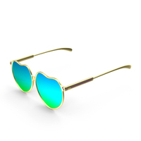 Golden Love Glasses PNG & PSD Images