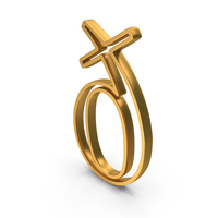 Gold Eth Latin Letter Outline Icon PNG & PSD Images
