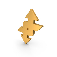 Gold Arrows Symbol PNG & PSD Images