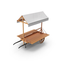 Medieval Market Cart with Awning PNG & PSD Images