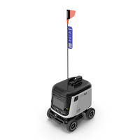 Powered Off Delivery Robot Kiwibot White PNG & PSD Images