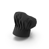 Puffy Chef Hat in Black Color PNG & PSD Images
