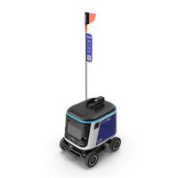 Powered Off Delivery Robot Kiwibot Blue PNG & PSD Images