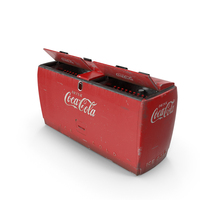 Worn Vintage Double Refrigerator with Coca Cola Inside PNG & PSD Images