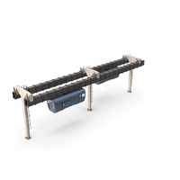 Monorail Two Straight Lines With Trains PNG & PSD Images