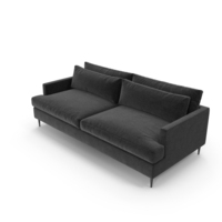 Modern Sofa With Leg (Black) PNG & PSD Images