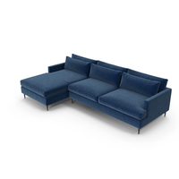 Modern Corner Sofa With Leg Blue PNG & PSD Images