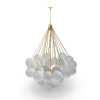Glass Cloud Orb Ceiling Light PNG & PSD Images
