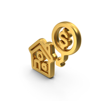 Gold Home Mortgage Symbol PNG & PSD Images