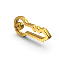 Golden Key Symbol PNG & PSD Images
