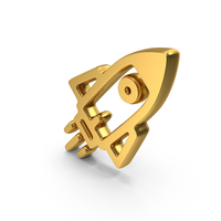 Rocket Gold Symbol PNG & PSD Images