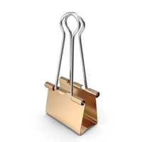 Gold Binder Clip PNG & PSD Images