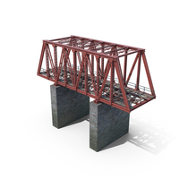 Railway Bridge Red Color PNG & PSD Images
