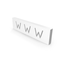 Rectangular Shaped WWW Icon PNG & PSD Images