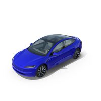 Modern Electric Sedan Blue PNG & PSD Images