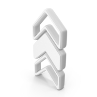Arrow Showing Up White Symbol PNG & PSD Images