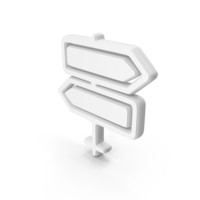 White Directional Board Symbol PNG & PSD Images