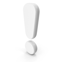 Exclamation Mark White Symbol PNG & PSD Images