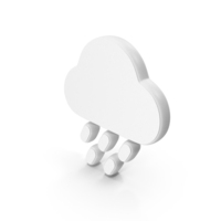 Rainy Weather White Symbol PNG & PSD Images