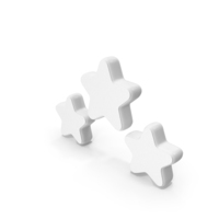 Rating 3 Star White Symbol PNG & PSD Images