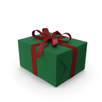 Green Christmas Gift Box PNG & PSD Images
