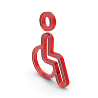 Disabled Person In A Wheelchair Icon Glass PNG & PSD Images