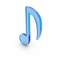 Melody Music Note Audio Sign Icon Glass PNG & PSD Images