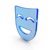 Theatre Mask Smile Icon Glass PNG & PSD Images