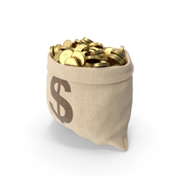 Open Money Bag With Gold Coins PNG & PSD Images
