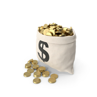 Open Money Bag With Gold Coins PNG & PSD Images