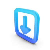 Arrow Down Glowing Symbol PNG & PSD Images