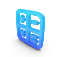 Calculator Glowing Symbol PNG & PSD Images