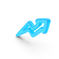 Arrow Going Up Glowing Symbol PNG & PSD Images