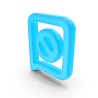 Block Chat Glowing Symbol PNG & PSD Images