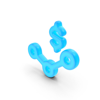 Dollar graph Glowing Symbol PNG & PSD Images