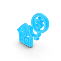 Home Mortgage Glowing Symbol PNG & PSD Images